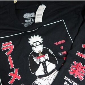 Naruto Shippuden T Shirt Size M Ramen Is The Best Pleasure Anime Manga Black NWT